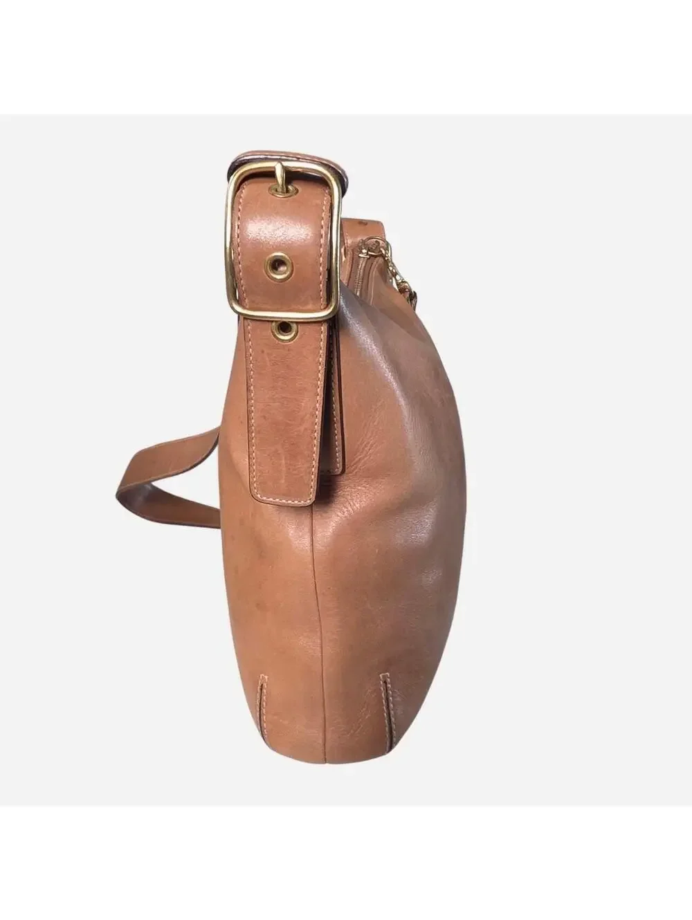 Vintage Coach Brown Leather adjustable crossbody Shoulder Bag. 9328